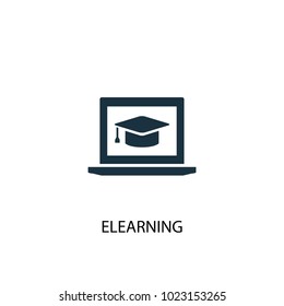 ELearning Icon. Simple Element Illustration. ELearning Symbol Design From ELearning Collection. Can Be Used In Web And Mobile.