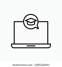 E-learning icon. simple vector icon