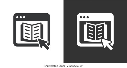 E-learning icon. Solid glyph series icon