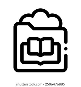 elearning icon with style outline