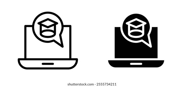 E-learning icon symbol collection on white background.