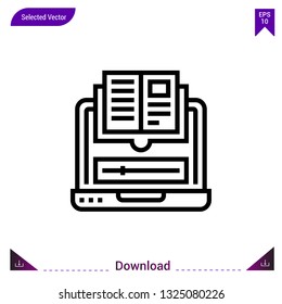 elearning icon vector . Best modern, simple, isolated, application ,passive-incomes icons, logo, flat icon for website design or mobile applications, UI / UX design vector format
