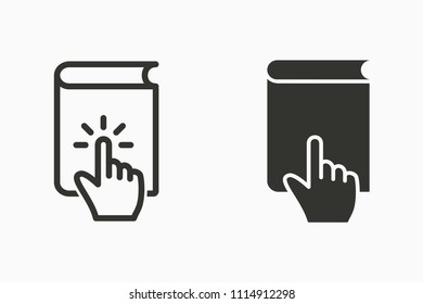 E-learning icon. Vector illustration on a white background.