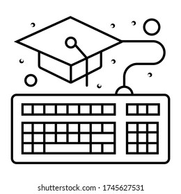 E-learning icon vector illustration photo