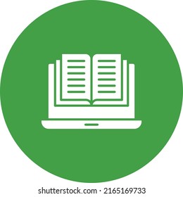 E-Learning icon vector image. Can also be used for Online Education. Suitable for mobile apps, web apps and print media.