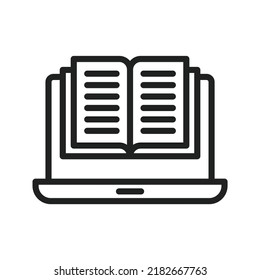 E-Learning icon vector image. Can also be used for Physical Fitness. Suitable for mobile apps, web apps and print media.