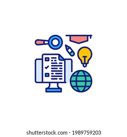 E-Learning icon in vector. Logotype