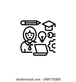 ELearning icon in vector. Logotype