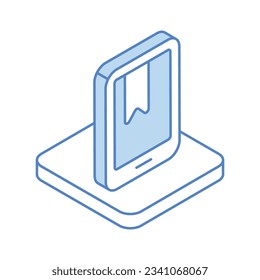 Icono de aprendizaje electrónico, ilustración de material vectorial.