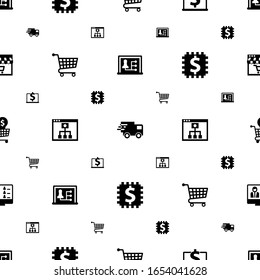 e-learning icons pattern seamless. Included editable filled Distance teacher, Webinar, Computer-Based Training, Distance Exam, Mobile Learning icons. e-learning icons for web and mobile.