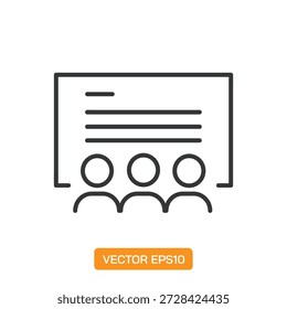 E-Learning Icons. Thin Line Symbol Elements Collection.