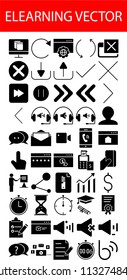 Elearning icons and vectors