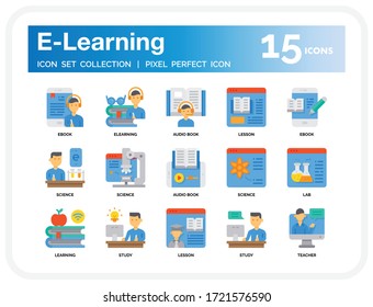 E-Learning icons for web design, book, ads, app, project etc.