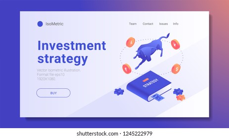 E-learning investment concept illustration with bull