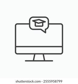 E-learning isolated icon. vector illustration.