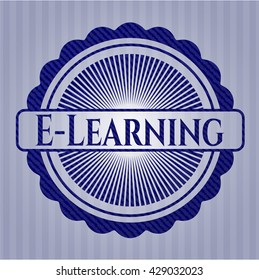 E-Learning with jean texture