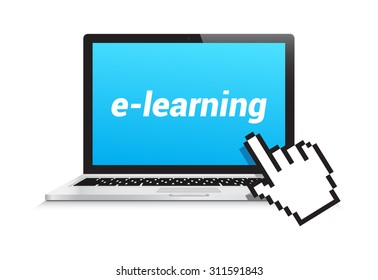 E-Learning Laptop Hand Pointer