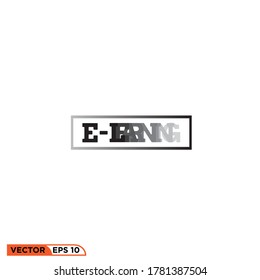 elearning letter logo icon design vector illustration template