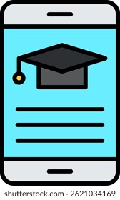 Elearning Line Filled Vector Icon Design