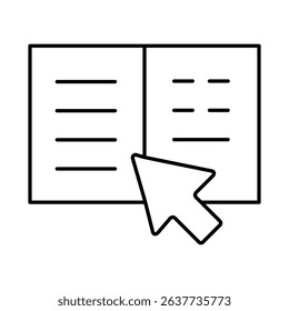 E-Learning Line Icon. Education, Teaching, Online Study Icons Editable Stroke Vector Illustration