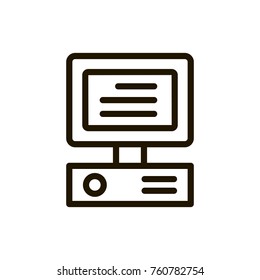 E-learning line icon. High quality black outline logo for web site design and mobile apps. Vector illustration on a white background.