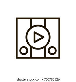 E-learning line icon. High quality black outline logo for web site design and mobile apps. Vector illustration on a white background.
