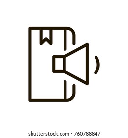 E-learning line icon. High quality black outline logo for web site design and mobile apps. Vector illustration on a white background.