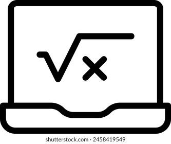 elearning line icon illustration vector