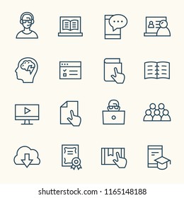 E-learning line icons