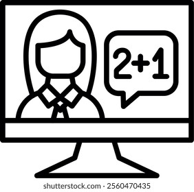 Elearning Line Vector Icon Design