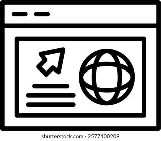 Elearning Line Vector Icon Design