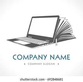 Elearning logo - e-learning and knowledge base concept