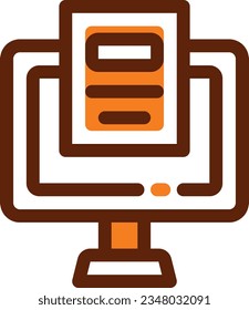 E-Learning Mixed Icon - Single Icon, Vector 