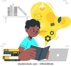 E-learning,  Online early childhood education courses. Free online preschool games, homeschooling. Woman teacher on-screen, preschoolers at distance learning. Vector.Learning concept illustration Free