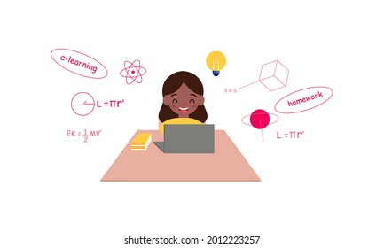 E-learning, ilustración del concepto de educación en línea