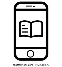 E-learning, online education elements - minimal thin line web icon set. Outline icons collection. Simple vector illustration. Electronic Book Design