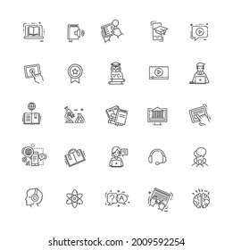 E-Learning, Online-Bildungs-Icon-Set