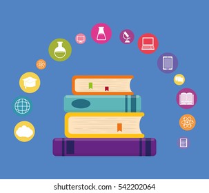 Elearning online education icon vector illustration graphic design