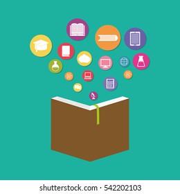 Elearning online education icon vector illustration graphic design