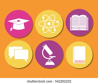 Elearning online education icon vector illustration graphic design