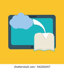 Elearning online education icon vector illustration graphic design