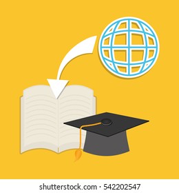 Elearning online education icon vector illustration graphic design