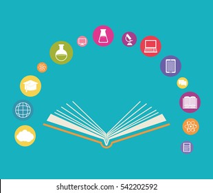 Elearning online education icon vector illustration graphic design