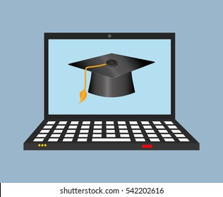 Elearning online education icon vector illustration graphic design