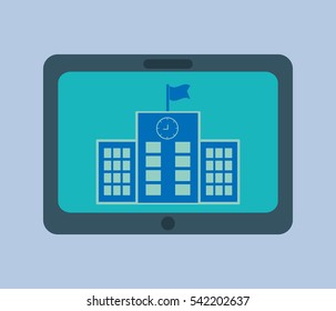 Elearning online education icon vector illustration graphic design