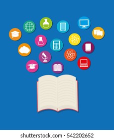 Elearning online education icon vector illustration graphic design