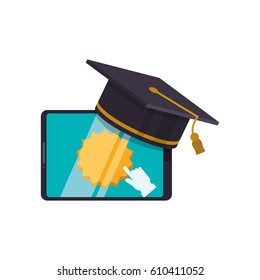 Elearning online education icon vector illustration graphic design