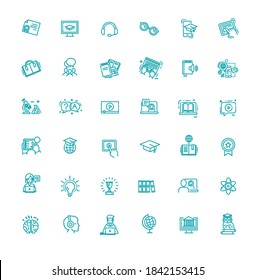 E-learning, online education vector elements