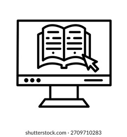 E-Learning-Gliederungssymbol, Vektorgrafik
