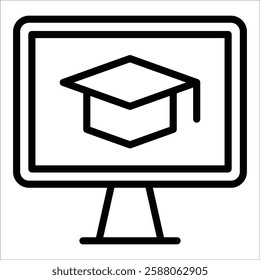 E-Learning Platform Icon Element For Design